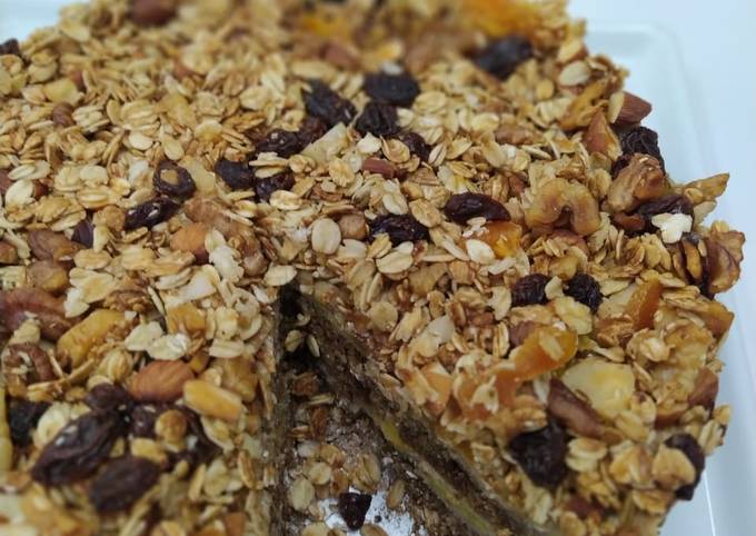 Receita de Bolo de Banana com Granola