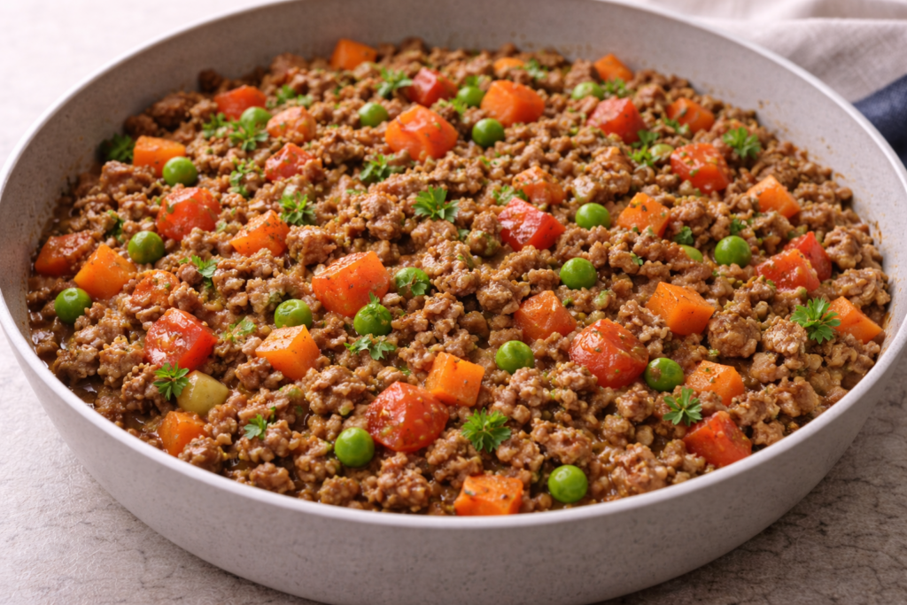 Aprenda a Fazer a Melhor Carne Moída Simples com Legumes