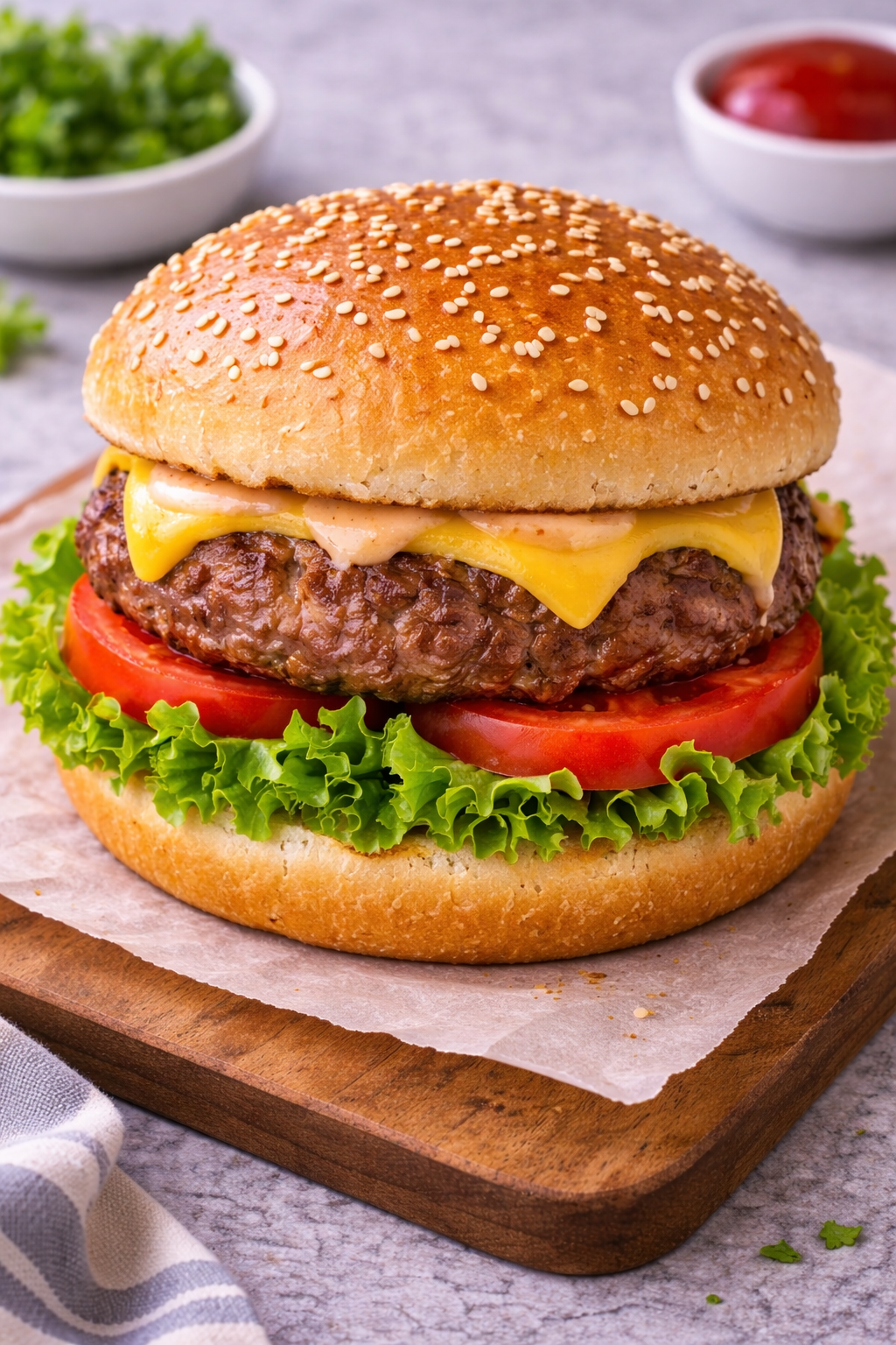 Hambúrguer Caseiro Suculento com Molho Especial 🍔