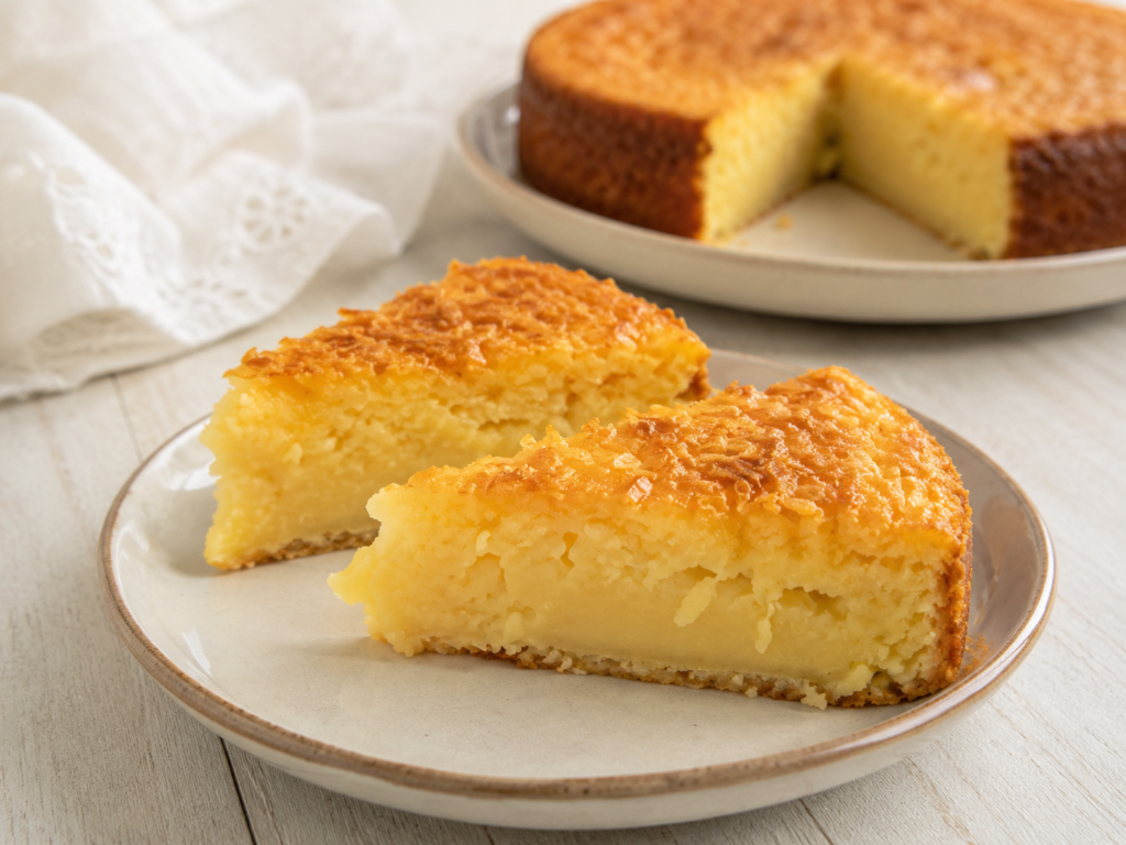 Bolo de Fubá Cremoso de Liquidificador com Coco